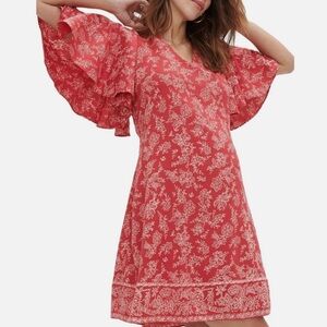 Hatch Maternity Red Floral Bandana Dress